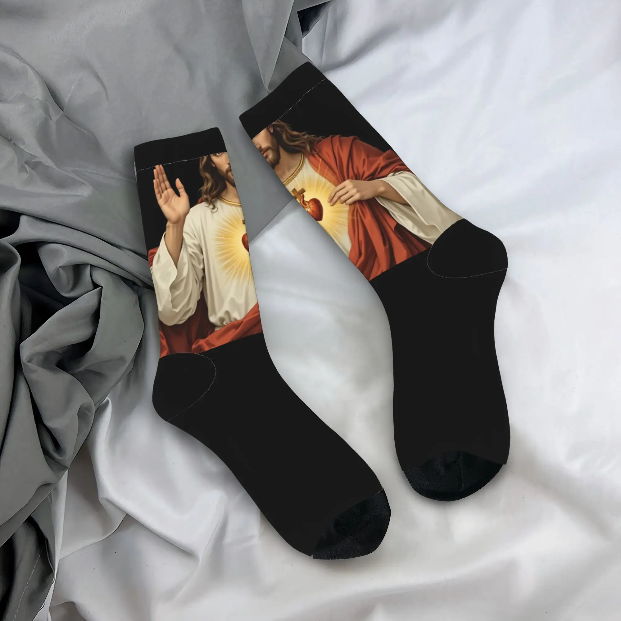 Couple Socks Sacred Heart of Jesus Vintage Catholic Stockings Autumn Gothic High Quality Socks Design Climbing Anti Skid Socks
Couple Socks Sacred Heart of Jesus Vintage Catholic Stockings Autumn Gothic High Quality Socks Design Climbing Anti Skid Socks