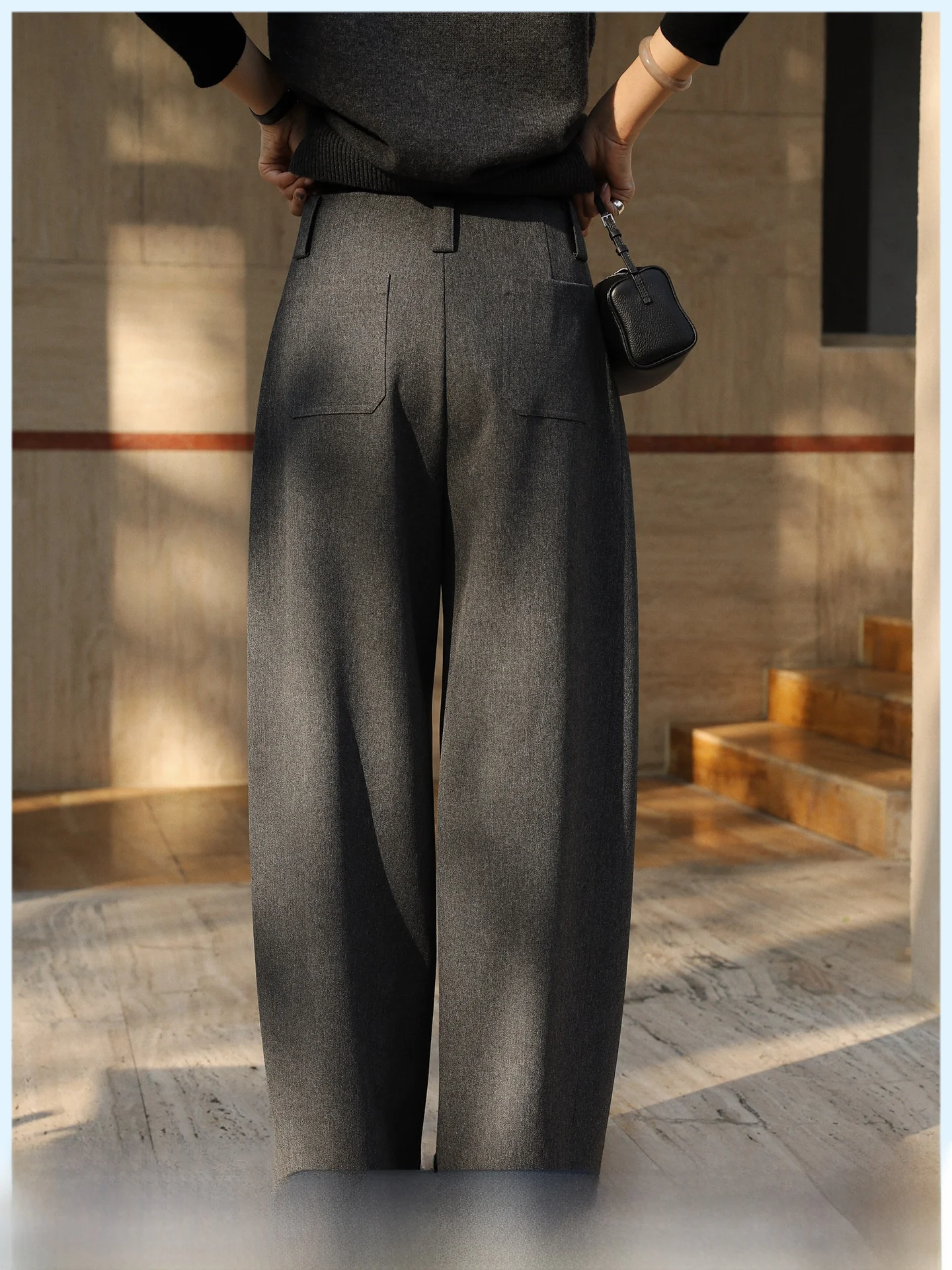 Gray Simple Style Casual Pants Women's Loose Straight Leg Trousers Spring New Style Slimming Wide Leg Long Pants
Gray Simple Style Casual Pants Women's Loose Straight Leg Trousers Spring New Style Slimming Wide Leg Long Pants