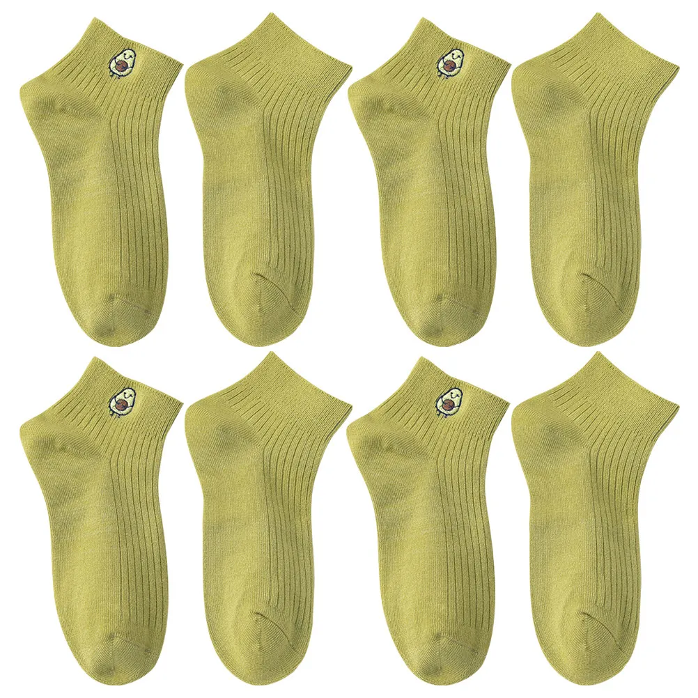 4Pairs Fashion Short Socks Avocado Green Embroidery Comfortable Ankle Socks for Women Girls Cotton Low Cut Breathable
4Pairs Fashion Short Socks Avocado Green Embroidery Comfortable Ankle Socks for Women Girls Cotton Low Cut Breathable