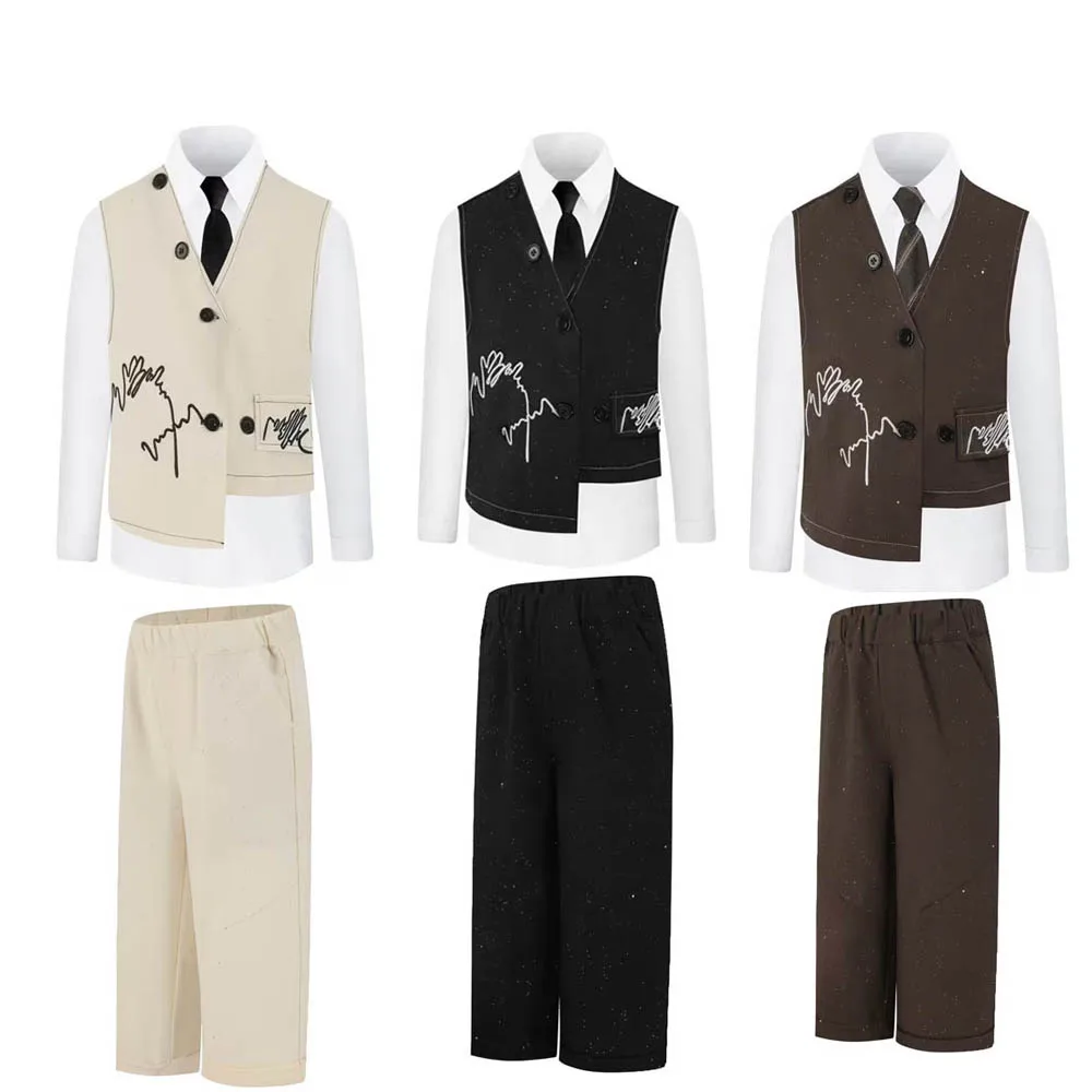 Flower Boys Embroidery Spring 4Pieces/Set Vest Shirt Pants Tie Photography Suit Kids Wedding Dress Children Ceremony Costume
Flower Boys Embroidery Spring 4Pieces/Set Vest Shirt Pants Tie Photography Suit Kids Wedding Dress Children Ceremony Costume
