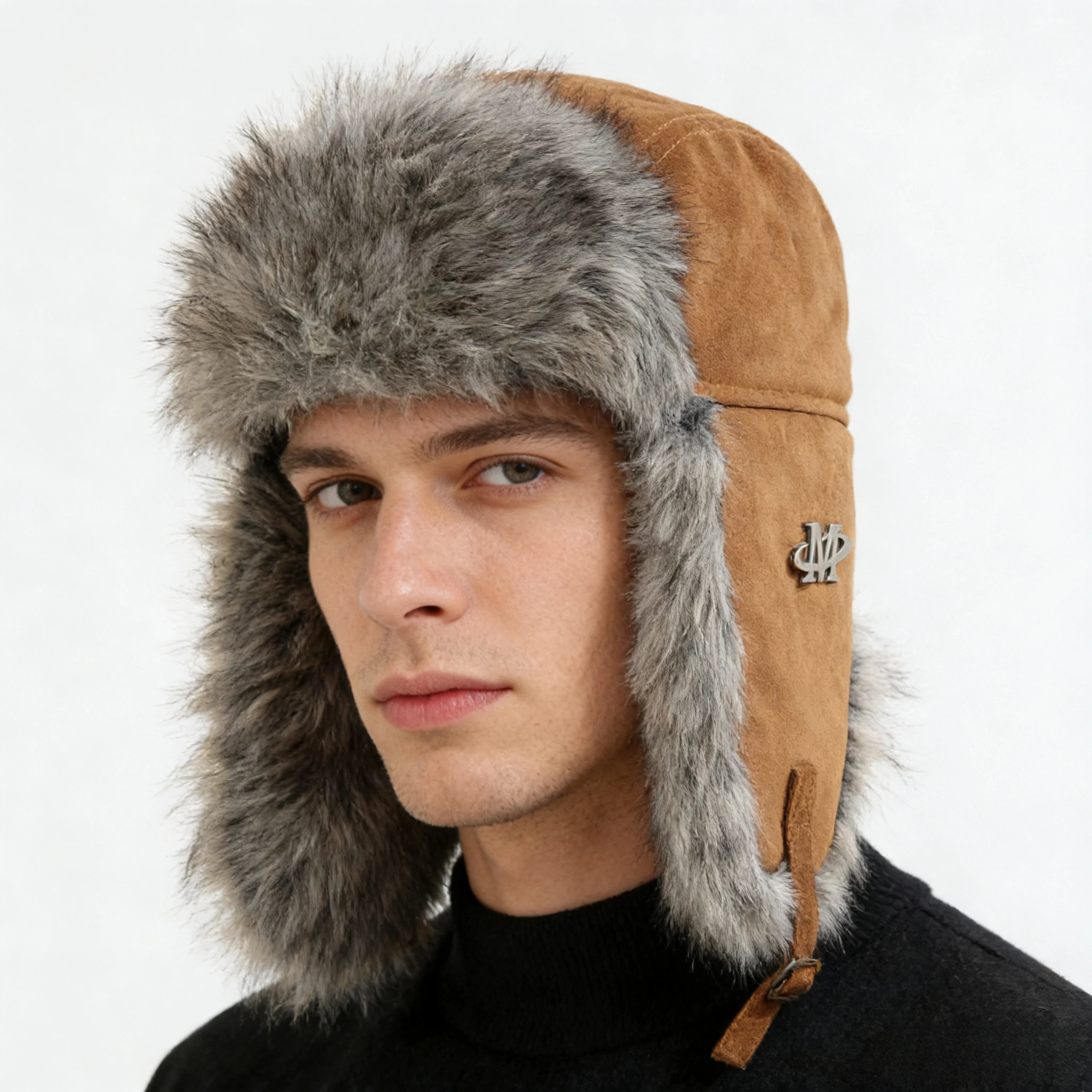 Men's Winter Bomber Hat - Daily Wear Warm Fleece Lined Ear Flap Cap (56-61cm) with Small Logo & Loose Fit
Men's Winter Bomber Hat - Daily Wear Warm Fleece Lined Ear Flap Cap (56-61cm) with Small Logo & Loose Fit