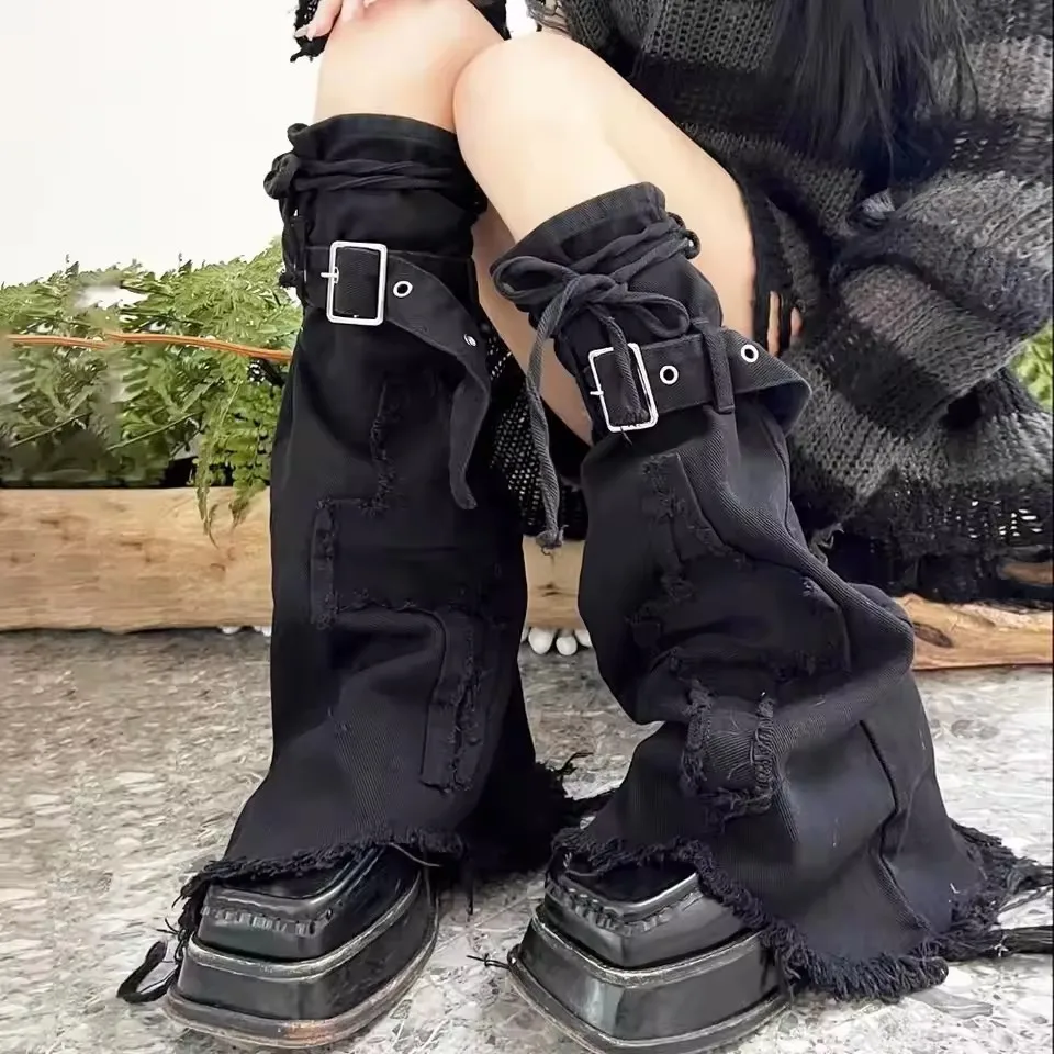 Y2k Subculture Cross Leg Warmers JK Retro Black Denim Trumpet Leg Covers Sweet Cool Long Stockings Cosplay Party Accessories
Y2k Subculture Cross Leg Warmers JK Retro Black Denim Trumpet Leg Covers Sweet Cool Long Stockings Cosplay Party Accessories