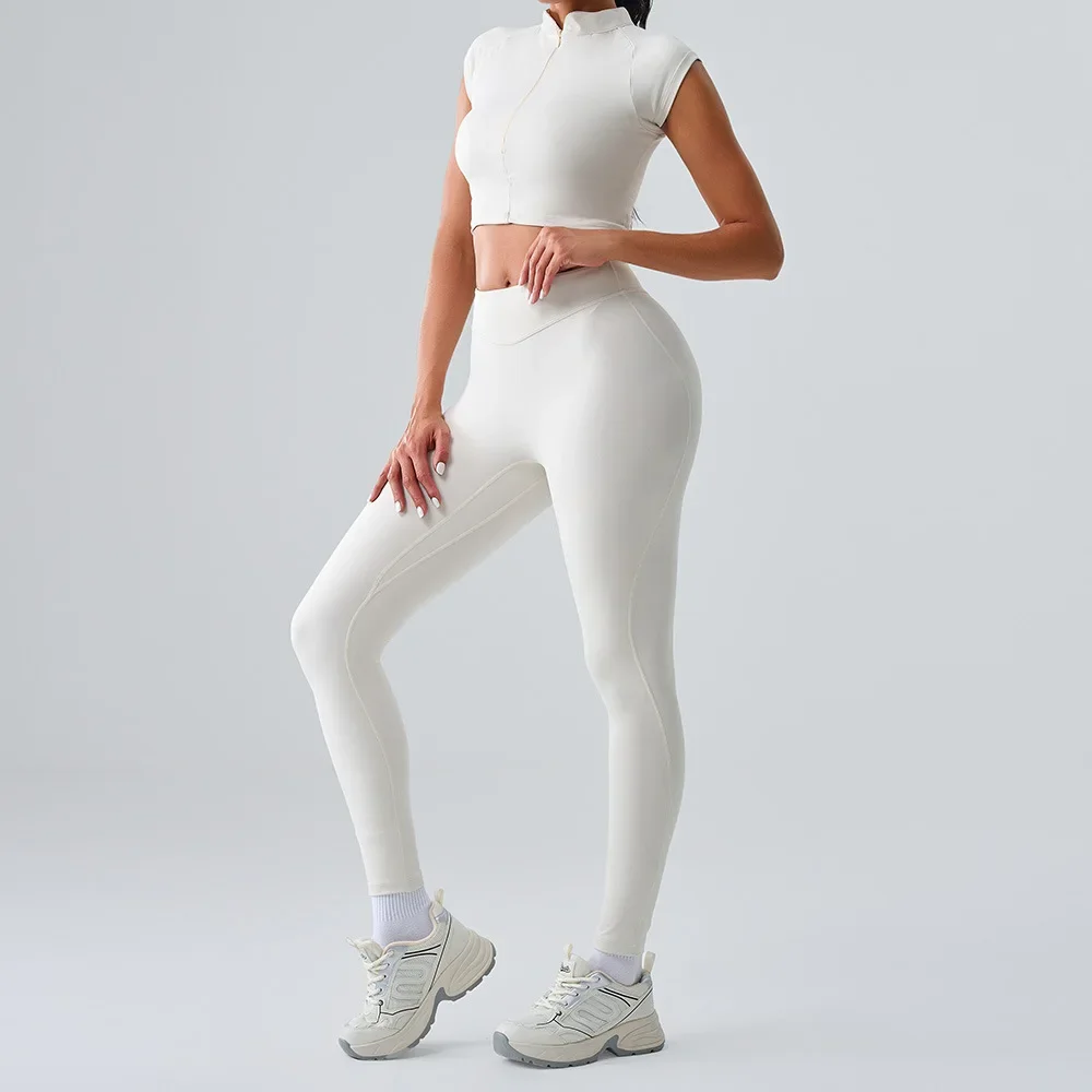 Seamless Yoga Set Sports Fitness High Waist Hip-lifting Short-sleeved Top Suit Workout Clothing Gym Legging Sportswear for Women
Seamless Yoga Set Sports Fitness High Waist Hip-lifting Short-sleeved Top Suit Workout Clothing Gym Legging Sportswear for Women