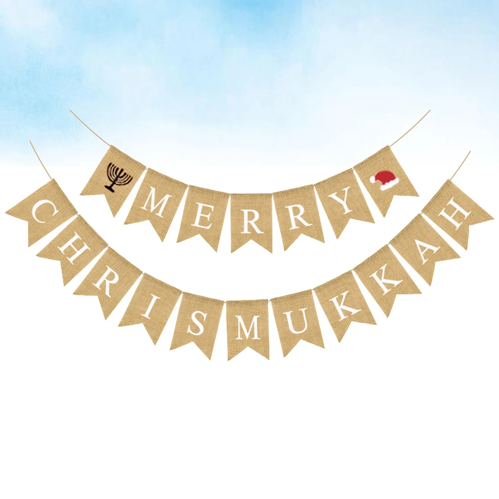 Christmas Decoration Banner Linen Swallowtail Santa Hat Pattern Reusable Garland Fireplace Wall Table Hallway Tree Photo
Christmas Decoration Banner Linen Swallowtail Santa Hat Pattern Reusable Garland Fireplace Wall Table Hallway Tree Photo