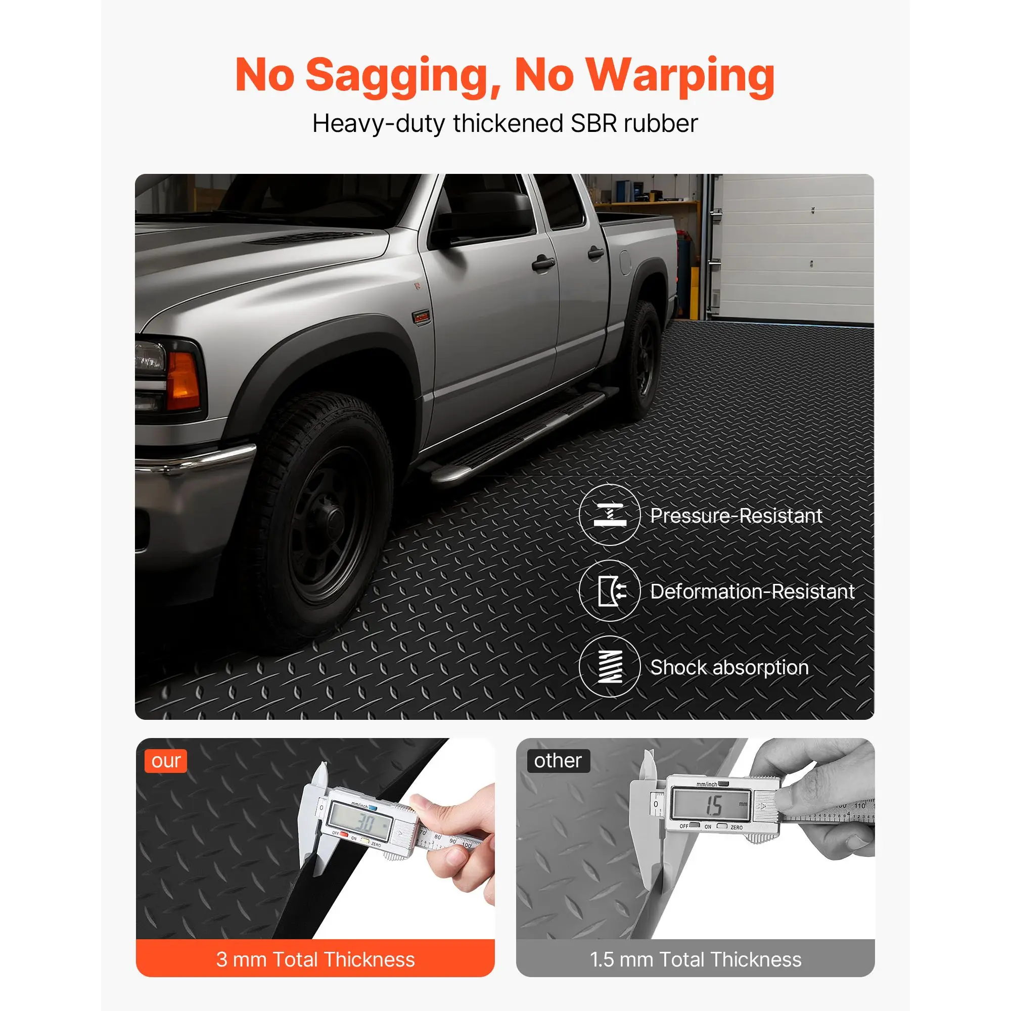Garage Floor Roll, 4 x 25 ft Garage Flooring Mat, 3 mm Thickened Rubber Diamond Plate Floor Protector Mat, Non-Slip,
Garage Floor Roll, 4 x 25 ft Garage Flooring Mat, 3 mm Thickened Rubber Diamond Plate Floor Protector Mat, Non-Slip,