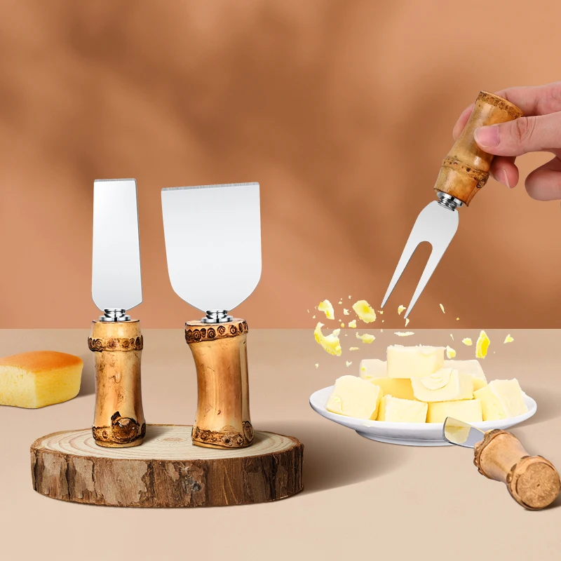 4Pcs Cheese Knife Set Kitchen Tool Knife Set Bamboo Handle Cheese Knife Stainless Steel Cheese Cutter Set Kitchen Accessories
4Pcs Cheese Knife Set Kitchen Tool Knife Set Bamboo Handle Cheese Knife Stainless Steel Cheese Cutter Set Kitchen Accessories