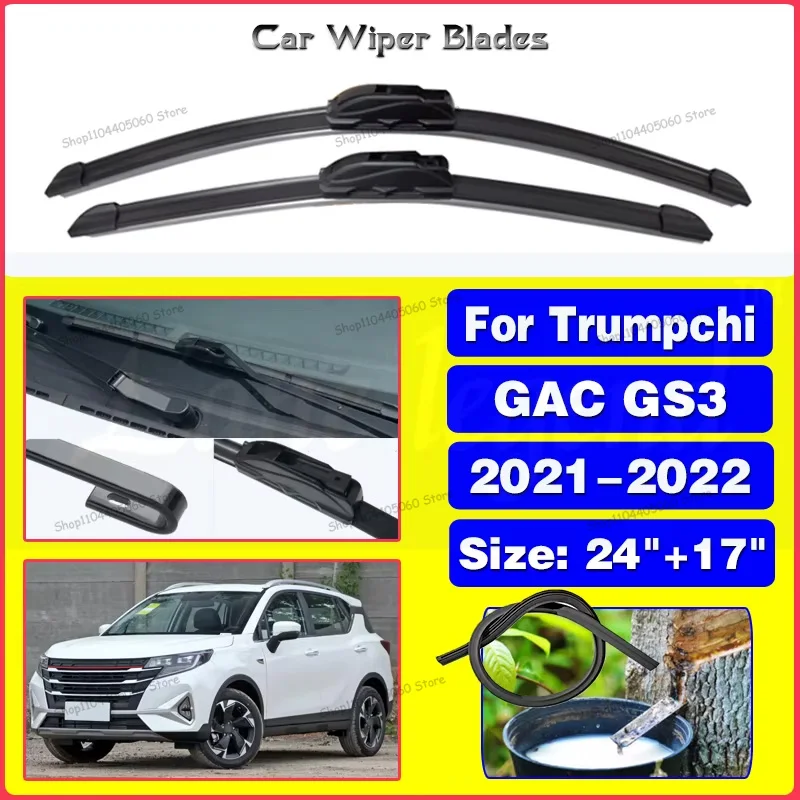 Windshield Windscreen Wiper Blades For Trumpchi GAC GS3 2021 2022 Front Window Wiper Brushes Cutter Car Goods Accessories 24"17"
Windshield Windscreen Wiper Blades For Trumpchi GAC GS3 2021 2022 Front Window Wiper Brushes Cutter Car Goods Accessories 24"17"