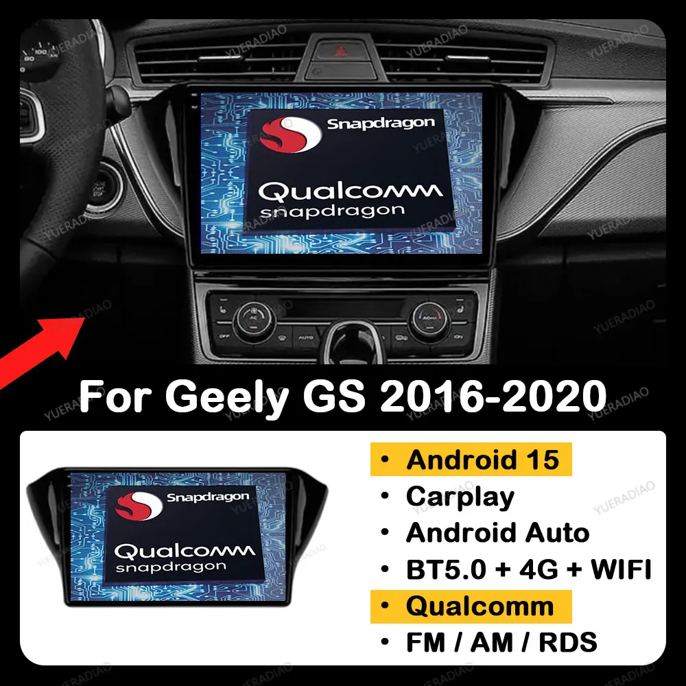 Android 15 Car Radio For Geely GS 2016 - 2020 Emgrand EC7 1 2018 - 2020 NAVI QLED Head Unit Multimedia Video Player 4G WIFI GPS
Android 15 Car Radio For Geely GS 2016 - 2020 Emgrand EC7 1 2018 - 2020 NAVI QLED Head Unit Multimedia Video Player 4G WIFI GPS