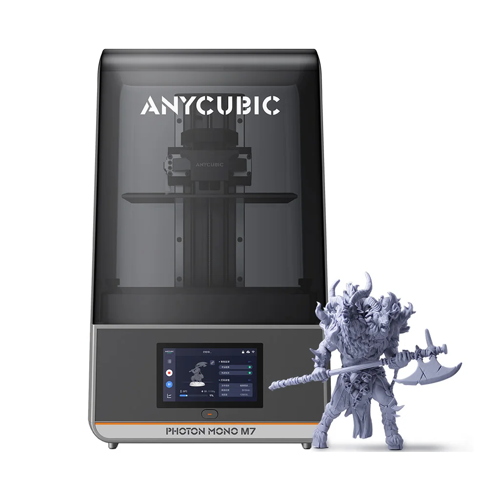 3D Printer ANYCUBIC Photon Mono M7 14K Speed Up to 150mm/h Printing Mono MSLA 10'' LCD Resin 3D Printer Size 223*126*230m
3D Printer ANYCUBIC Photon Mono M7 14K Speed Up to 150mm/h Printing Mono MSLA 10'' LCD Resin 3D Printer Size 223*126*230m