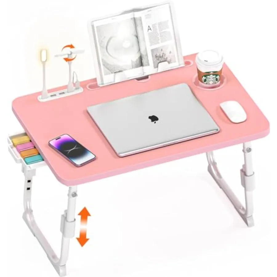 Bed Desk Height Adjustable Bed Laptop Table with USB/Storage Drawer/Cup Holder/Tablet Stand/Book Shelf Foldable Breakfast Tray
Bed Desk Height Adjustable Bed Laptop Table with USB/Storage Drawer/Cup Holder/Tablet Stand/Book Shelf Foldable Breakfast Tray