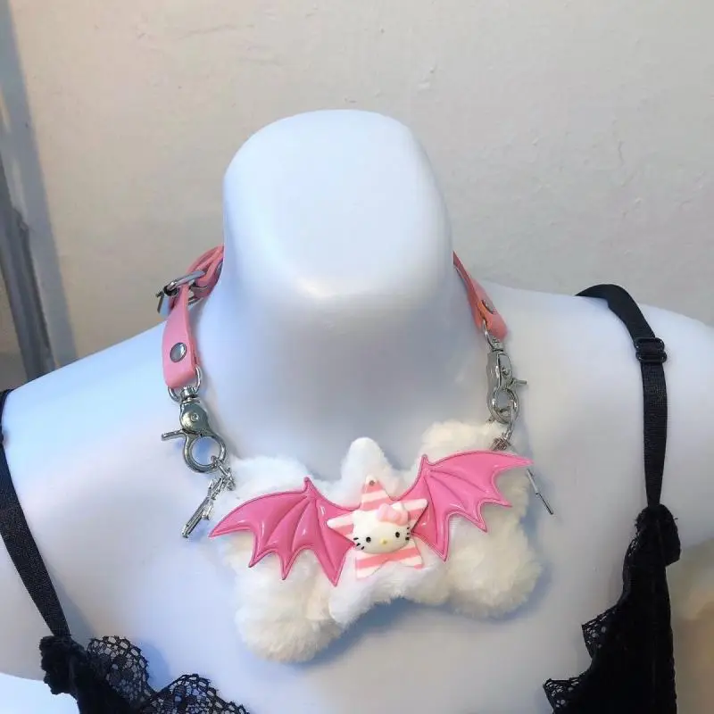 Kawaii Sanrio Anime Necklace Cute Hello Kitty Cartoon Ins Y2K Exquisite and Sweet Cool Pink Wings Punk Style Gifts for Girls
Kawaii Sanrio Anime Necklace Cute Hello Kitty Cartoon Ins Y2K Exquisite and Sweet Cool Pink Wings Punk Style Gifts for Girls