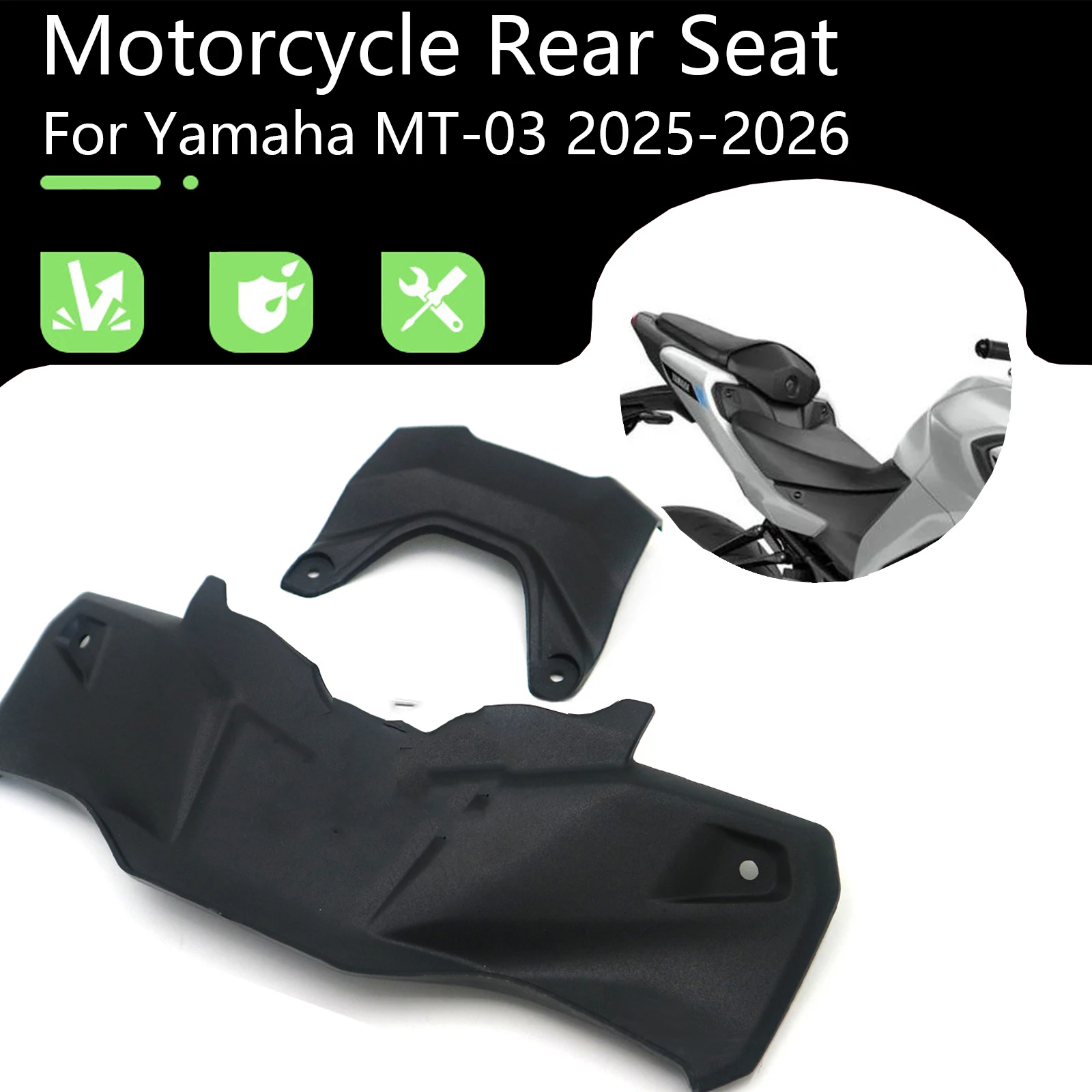 Motorcycle Accessory For Yamaha MT-03 2025-2026 ABS Carbon Fiber Rear Tail Upper Middle Panel Fairing Seat Lower Panel Cover
Motorcycle Accessory For Yamaha MT-03 2025-2026 ABS Carbon Fiber Rear Tail Upper Middle Panel Fairing Seat Lower Panel Cover