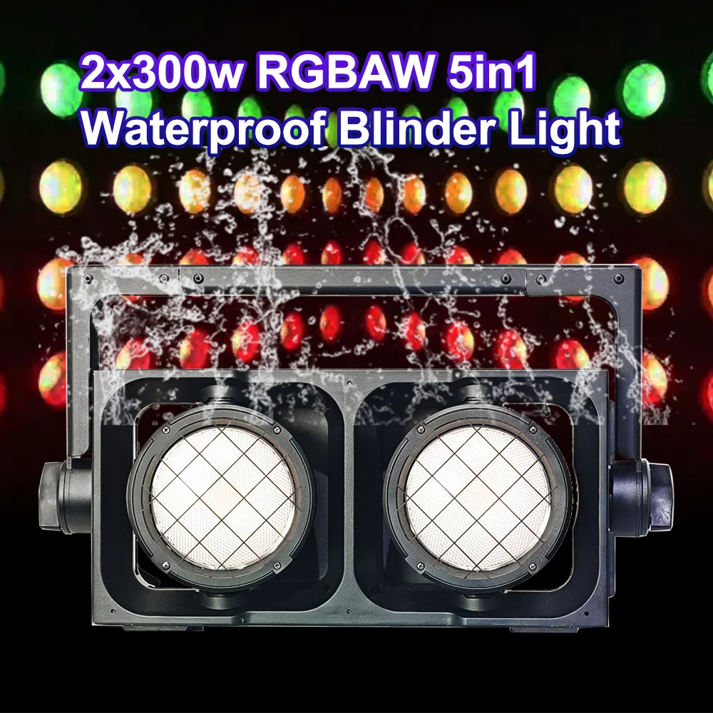 2x300w RGBAW 5in1 COB Blinder Light Waterproof IP65 Stage Blinder LCD touch screen for DJ Disco event Party Stage Lighting
2x300w RGBAW 5in1 COB Blinder Light Waterproof IP65 Stage Blinder LCD touch screen for DJ Disco event Party Stage Lighting