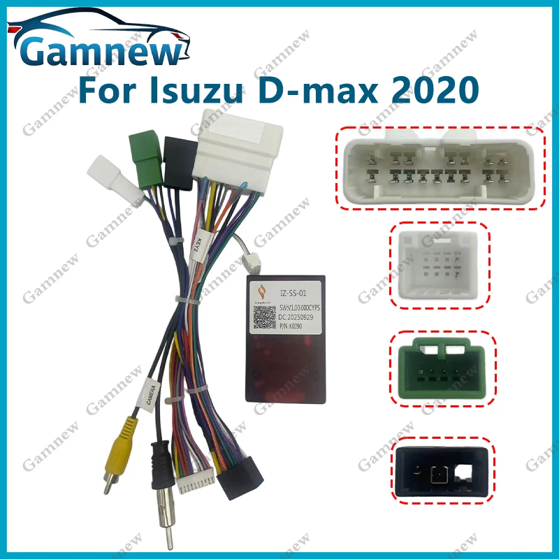 Car 16pin Wiring Harness Adapter Canbus Box Decoder Android Radio Power Cable For Isuzu D-MAX 2020 High End IZ-SS-01
Car 16pin Wiring Harness Adapter Canbus Box Decoder Android Radio Power Cable For Isuzu D-MAX 2020 High End IZ-SS-01