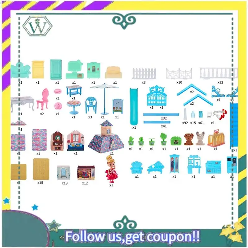 (New) Play House Doll Children's House Villa House Girl Princess Gift Box Castle Toy DIY Game Gift
(New) Play House Doll Children's House Villa House Girl Princess Gift Box Castle Toy DIY Game Gift