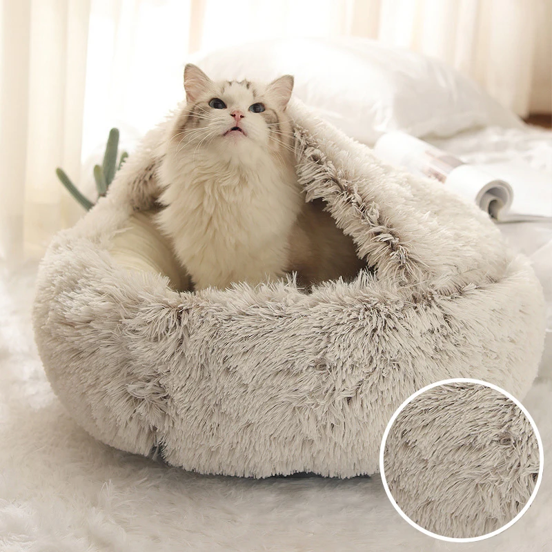 Winter Long Plush Pet Cat Bed Round Cat Cushion Cat House 2 In 1 Warm Cat Basket Cat Sleep Bag Cat Nest Kennel For Small Dog Cat
Winter Long Plush Pet Cat Bed Round Cat Cushion Cat House 2 In 1 Warm Cat Basket Cat Sleep Bag Cat Nest Kennel For Small Dog Cat