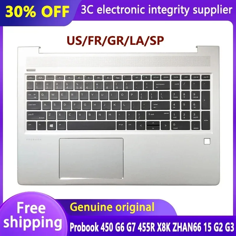 Оригинальная французско-российская латинская клавиатура для Probook 450 G6 450 G7 455R X8K Zhan66 15 G2 G3, упор для рук, верхняя верхняя подсветка корпуса
Оригинальная французско-российская латинская клавиатура для Probook 450 G6 450 G7 455R X8K Zhan66 15 G2 G3, упор для рук, верхняя верхняя подсветка корпуса