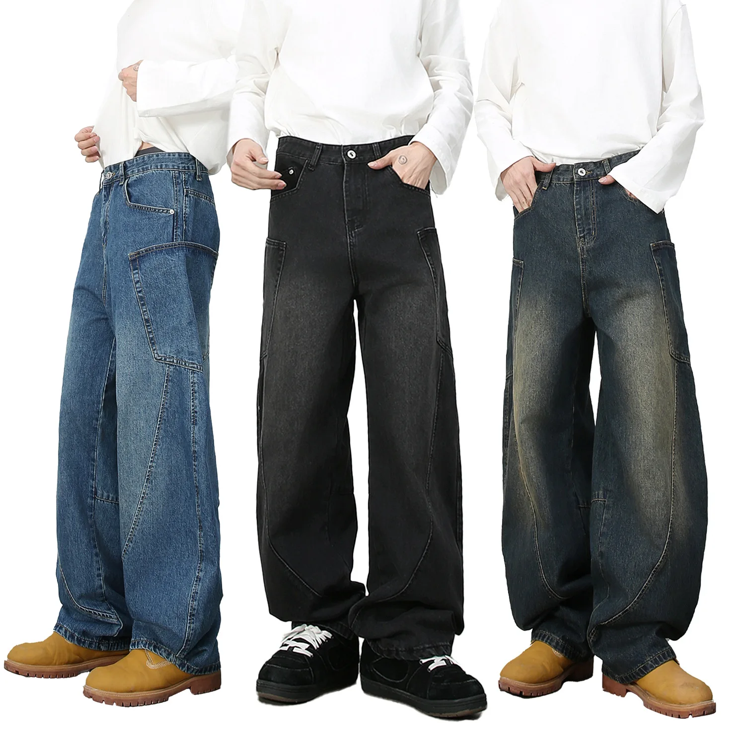 Men's Baggy Jeans American Retro Style Knife Denim Pants Loose Straight Cut Standard Fit Daily Wear Casual Jeans
Men's Baggy Jeans American Retro Style Knife Denim Pants Loose Straight Cut Standard Fit Daily Wear Casual Jeans