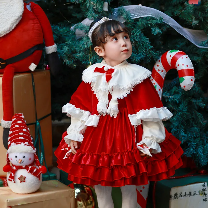 Платье для девочек: осенне-зимнее, пышное, красное, на Рождество и Новый год, в стиле принцессы
Платье для девочек: осенне-зимнее, пышное, красное, на Рождество и Новый год, в стиле принцессы