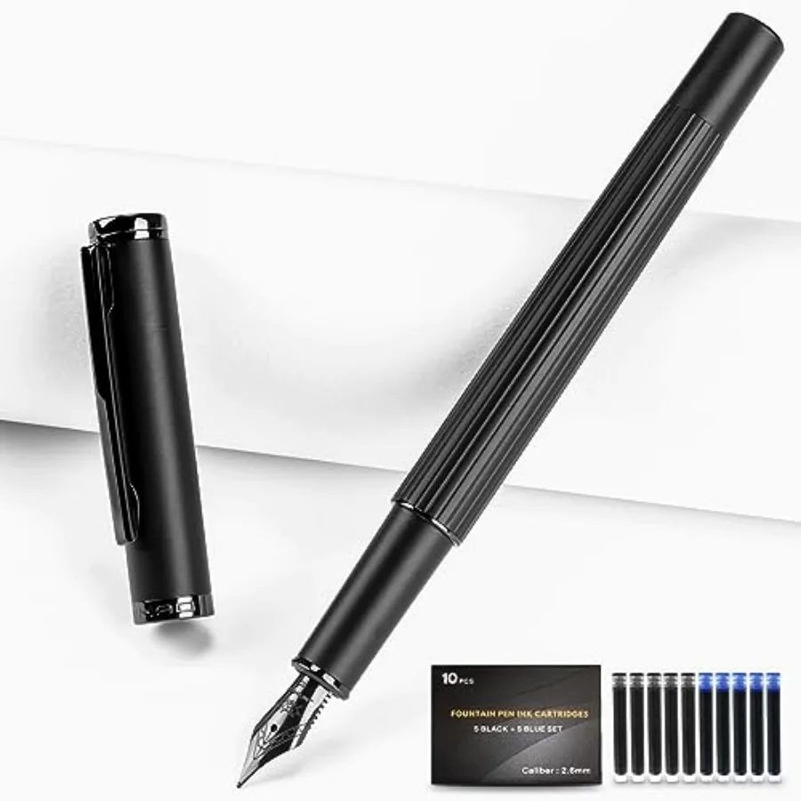 JINHAO Fountain Pen Fine Nib, Includes Ink Cartridges and Converter, Perfect Weight, Optimal Flow, No Skips
JINHAO Fountain Pen Fine Nib, Includes Ink Cartridges and Converter, Perfect Weight, Optimal Flow, No Skips