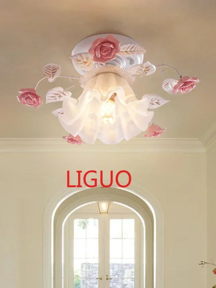 Korean Style Pastoral Lamp Ceiling Rose Iron Art Flower Hallway Corridor Balcony Light Bed & Breakfast Ceiling
Korean Style Pastoral Lamp Ceiling Rose Iron Art Flower Hallway Corridor Balcony Light Bed & Breakfast Ceiling