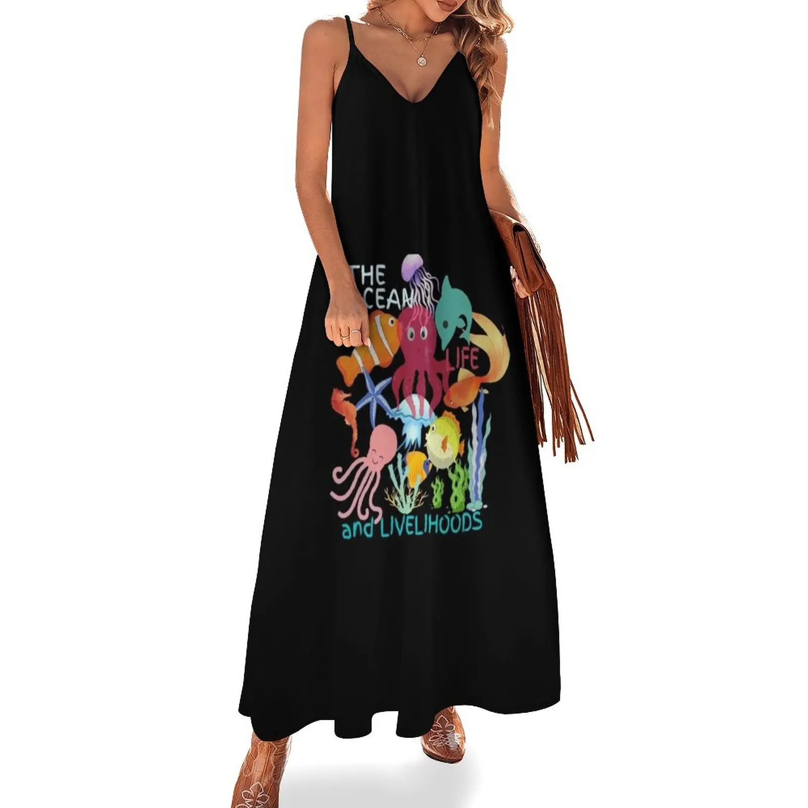 The ocean life and livelihoods Sleeveless Dress dress dresses luxury woman party dress long dresses for women
The ocean life and livelihoods Sleeveless Dress dress dresses luxury woman party dress long dresses for women