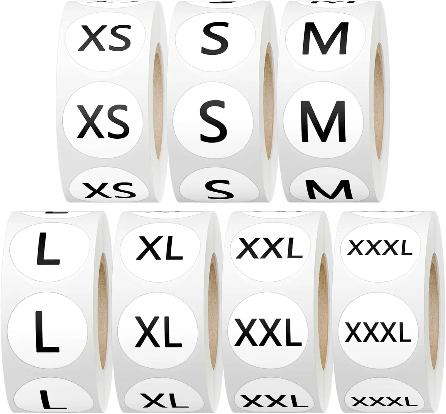 3500 Pcs 7 Rolls 7/8 Inch Size Stickers, 7 Sizes Coded Round Labels for Clothing (XS-XXXL)
3500 Pcs 7 Rolls 7/8 Inch Size Stickers, 7 Sizes Coded Round Labels for Clothing (XS-XXXL)