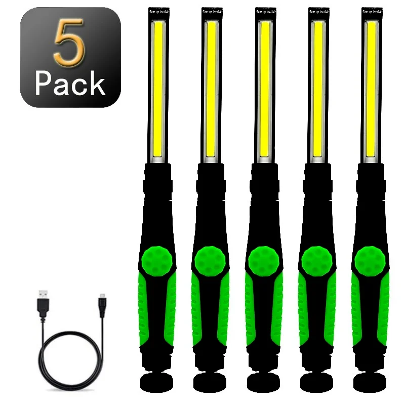 2/5Pcs Portable COB LED Work Light USB Rechargeable Torch Hook Portable Inspection Light for Car Repair, Home Garage, Emergency
2/5Pcs Portable COB LED Work Light USB Rechargeable Torch Hook Portable Inspection Light for Car Repair, Home Garage, Emergency