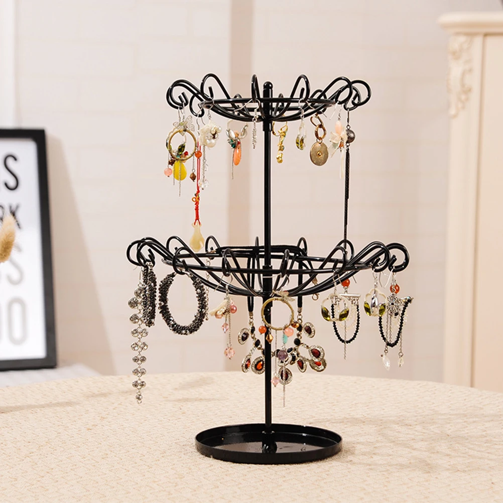 2-Tier Jewelry Display Stand Organizer Necklace Earring Ring Bracelet Holder Tree Shape Iron Rack Storage For Home Retail Shop
2-Tier Jewelry Display Stand Organizer Necklace Earring Ring Bracelet Holder Tree Shape Iron Rack Storage For Home Retail Shop