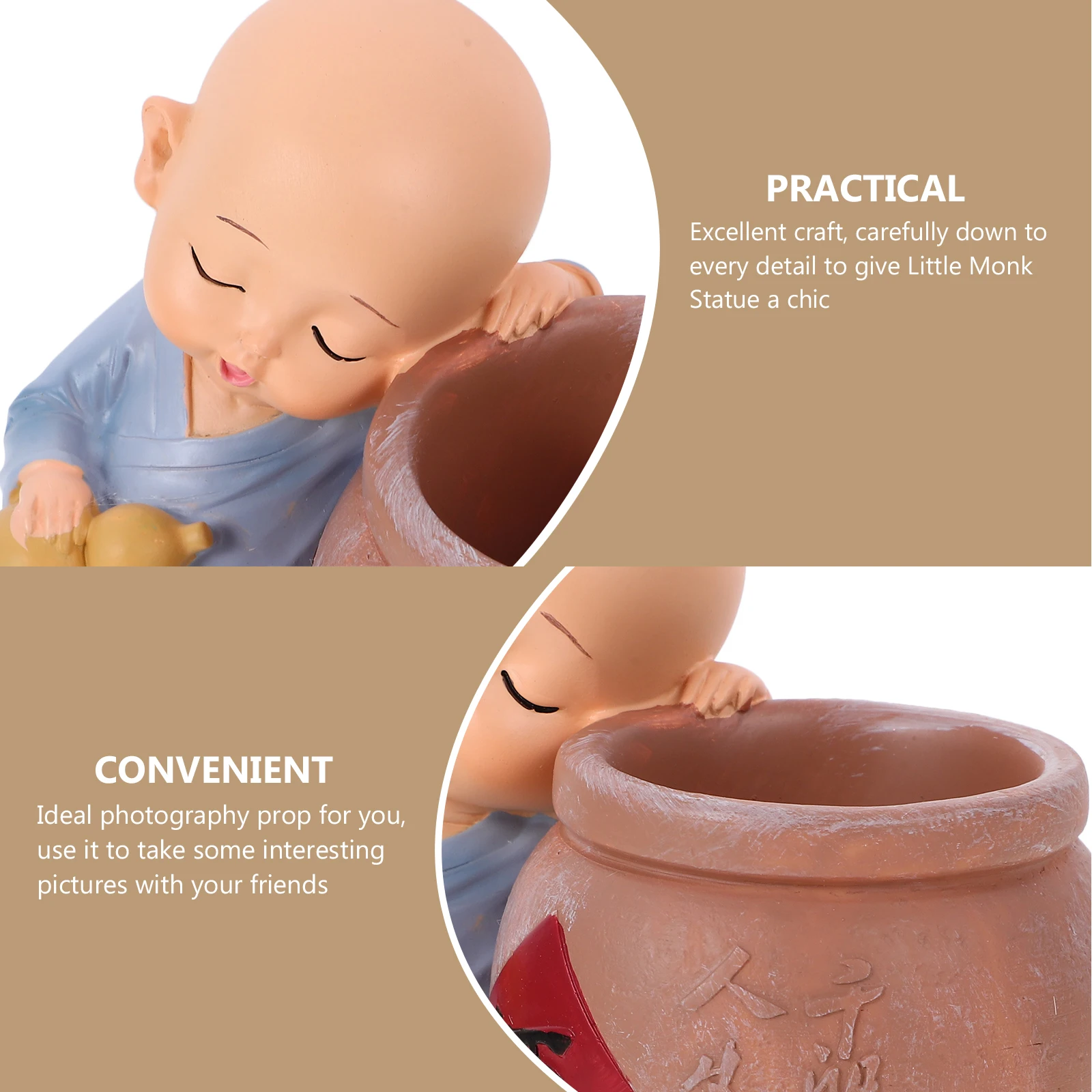 Resin Monk Decorations Traditional Chinese Style Desk Sculpture Dashboard Figures Small Monk Statue Bedroom
Resin Monk Decorations Traditional Chinese Style Desk Sculpture Dashboard Figures Small Monk Statue Bedroom