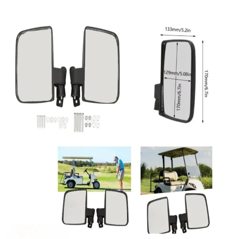 1 Pair Side Mirrors Golf Cart Rearview Mirrors, Suitable for Club Car DS, Precedent, EZGO TXT, RXV, and Yamaha Golf Carts
1 Pair Side Mirrors Golf Cart Rearview Mirrors, Suitable for Club Car DS, Precedent, EZGO TXT, RXV, and Yamaha Golf Carts