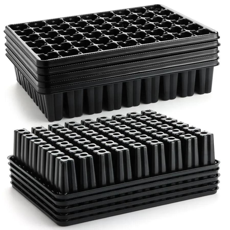 Cell Seed Starter Trays, 2.8 Deep Plug Flat Tray,10 Pieces Big Holes Germination Tray, Thick Durable Seedling Plastic Nursery Re
Cell Seed Starter Trays, 2.8 Deep Plug Flat Tray,10 Pieces Big Holes Germination Tray, Thick Durable Seedling Plastic Nursery Re