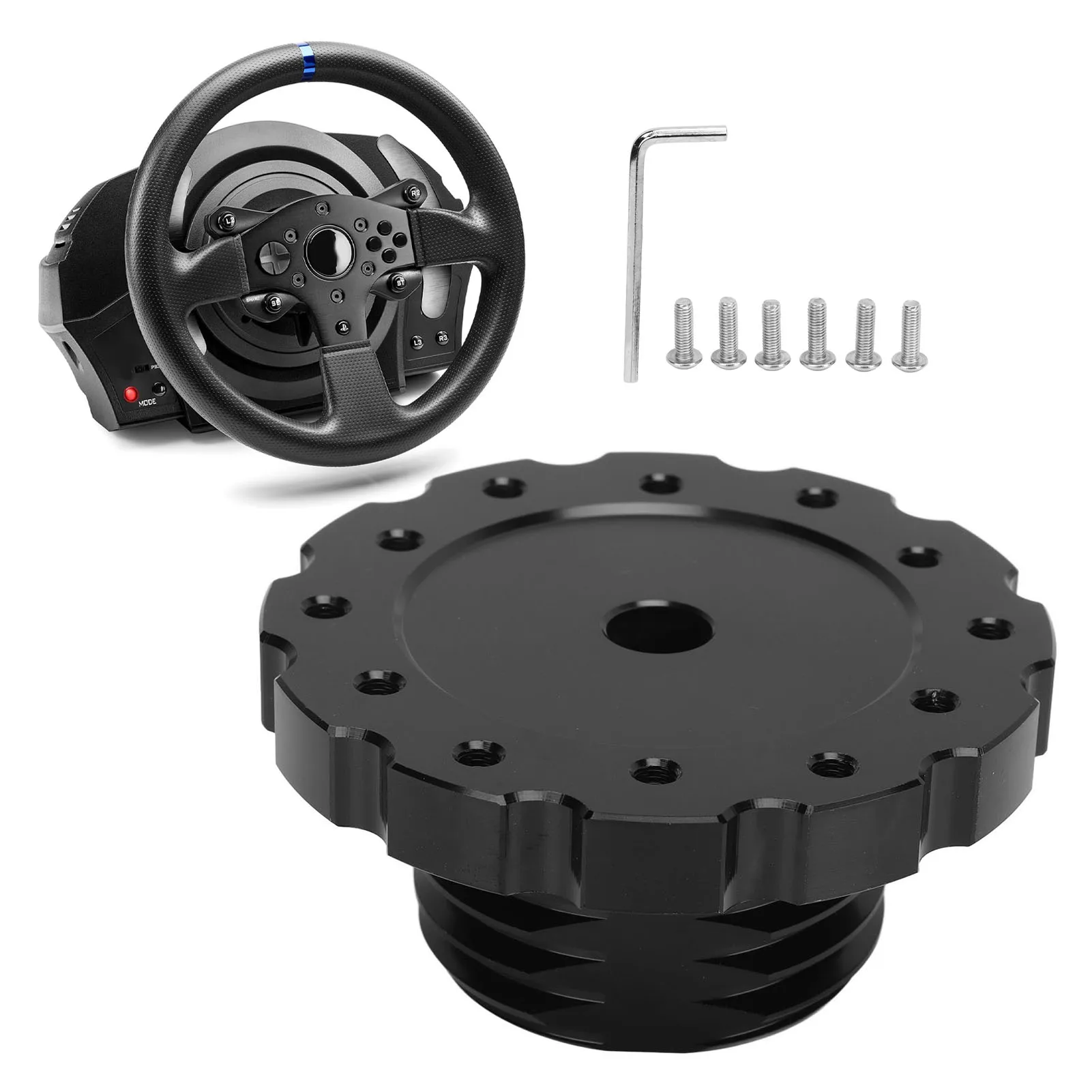 Steering Wheel Adapter Black Precise Replacement For Thrustmaster T300 T500 PCD 73mm Steering Wheel Black
Steering Wheel Adapter Black Precise Replacement For Thrustmaster T300 T500 PCD 73mm Steering Wheel Black