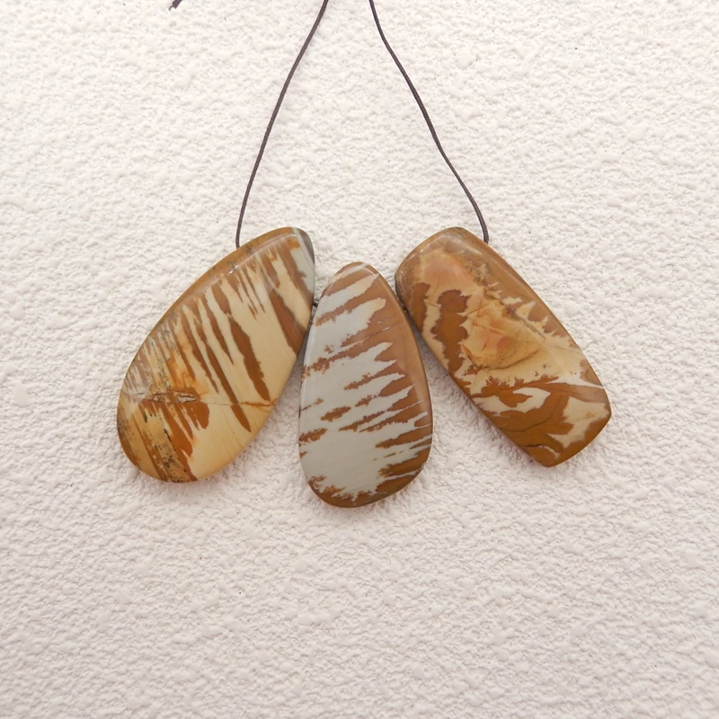 3PCS Multi-Color Picasso Jasper Natural Stone Pendant Beads 40x22x7mm Fashion Jewelry Necklace Accessories 33.6g
3PCS Multi-Color Picasso Jasper Natural Stone Pendant Beads 40x22x7mm Fashion Jewelry Necklace Accessories 33.6g