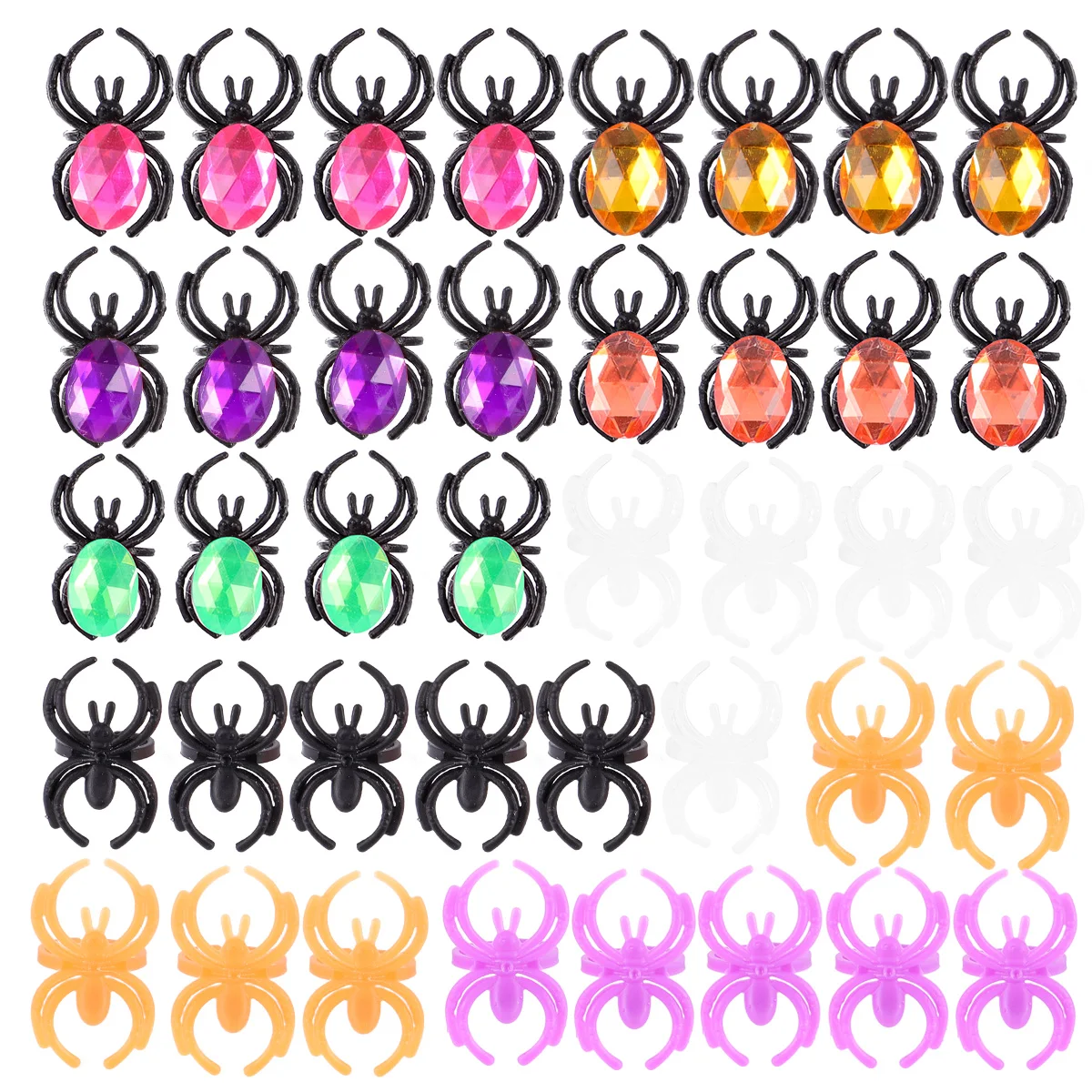 50Pcs Halloween Spider Rings Costume Accessories Kids Plastic Spider Gemstone for Children Finger Rings Toys Jewelry Party Gifts
50Pcs Halloween Spider Rings Costume Accessories Kids Plastic Spider Gemstone for Children Finger Rings Toys Jewelry Party Gifts