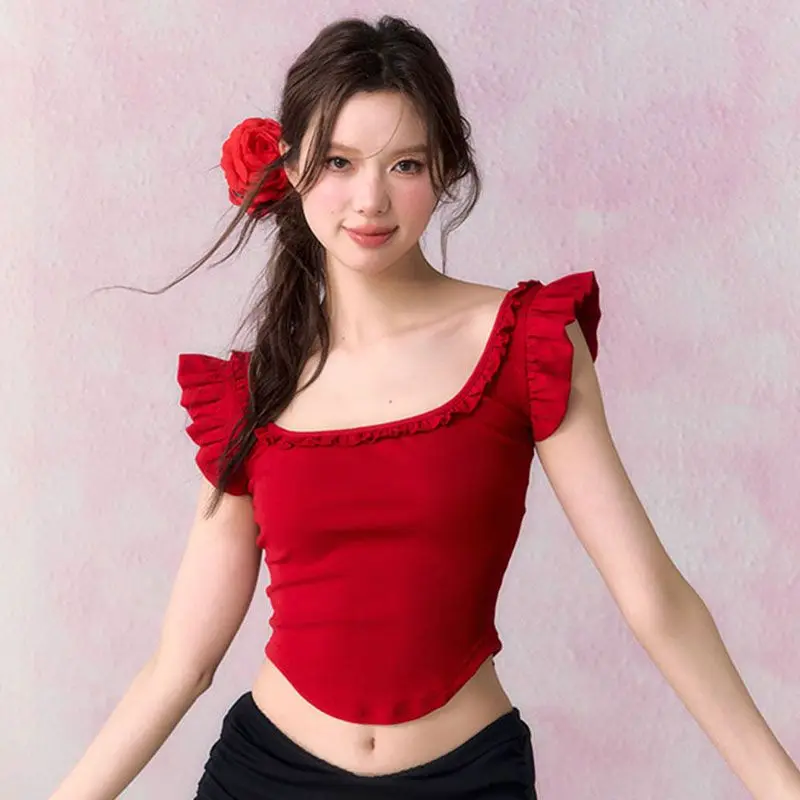 2024 Summer New Spicy Girl Short Cotton Short Sleeved T-shirt Slim Fit and Versatile Design Top for Women
2024 Summer New Spicy Girl Short Cotton Short Sleeved T-shirt Slim Fit and Versatile Design Top for Women