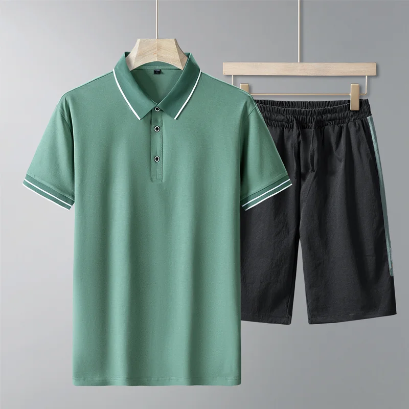 Men's Contrast Trim Polo Shirt and Drawstring Shorts Two-Piece Casual Summer Set
Men's Contrast Trim Polo Shirt and Drawstring Shorts Two-Piece Casual Summer Set