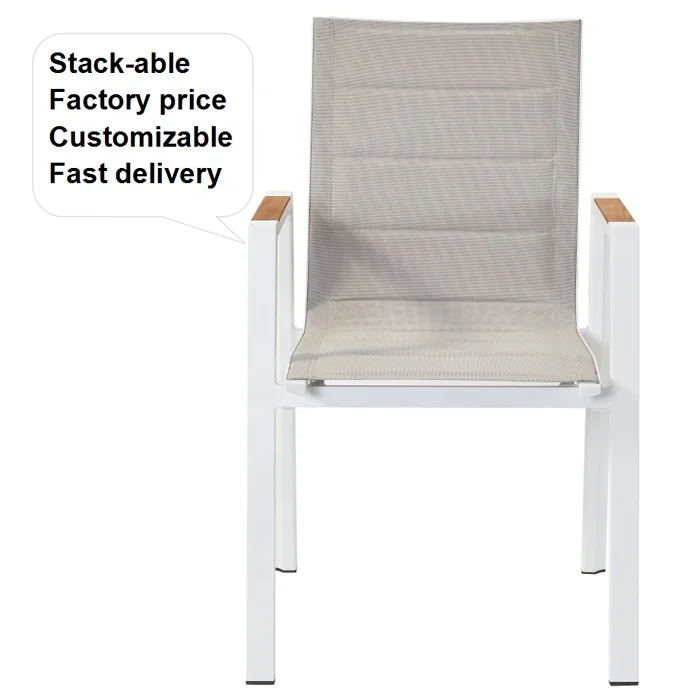 Modern White Courtyard Aluminum Armchair Furniture Outdoor Garden Dining Room Double Dining Chair
Modern White Courtyard Aluminum Armchair Furniture Outdoor Garden Dining Room Double Dining Chair