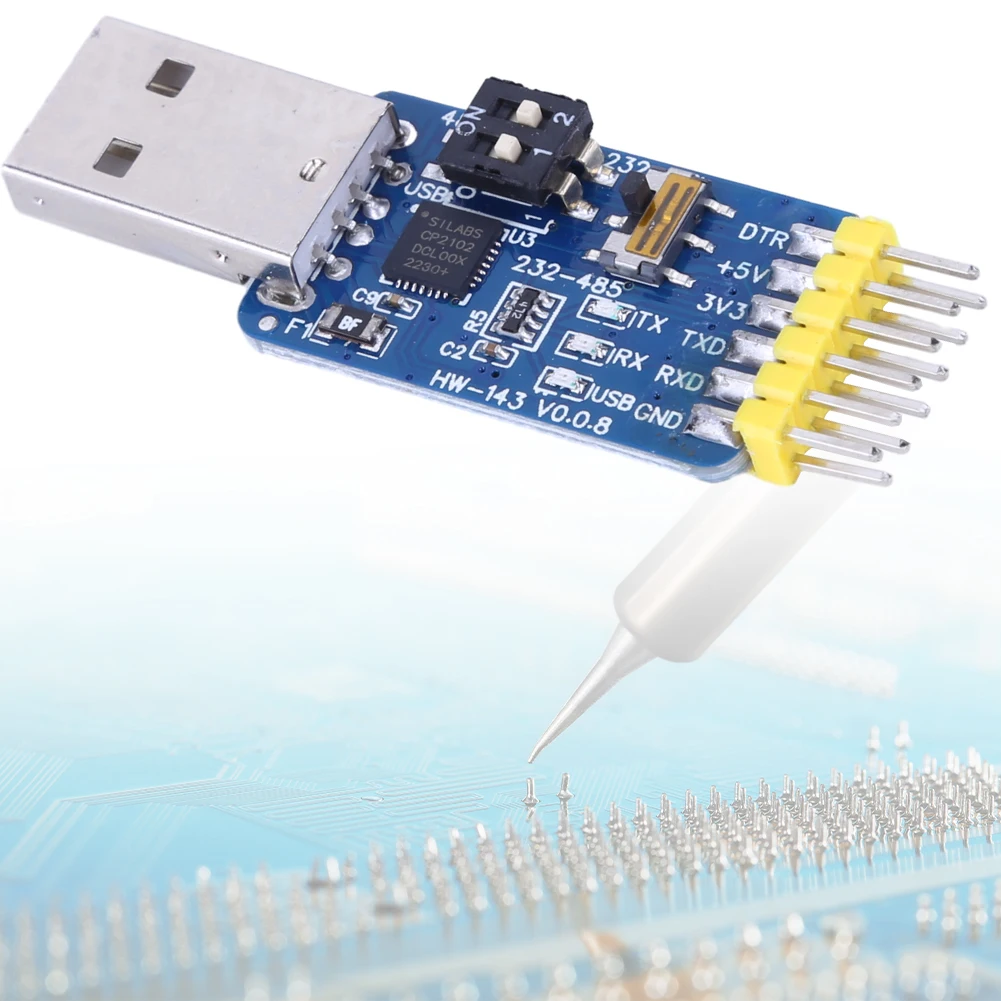 CP2102 6-in-1 USB-UART USB To Serial Adapter USB-TTL/RS485/232 TTL-RS232/485 232 To 485 USB To Serial Converter for Arduino
CP2102 6-in-1 USB-UART USB To Serial Adapter USB-TTL/RS485/232 TTL-RS232/485 232 To 485 USB To Serial Converter for Arduino