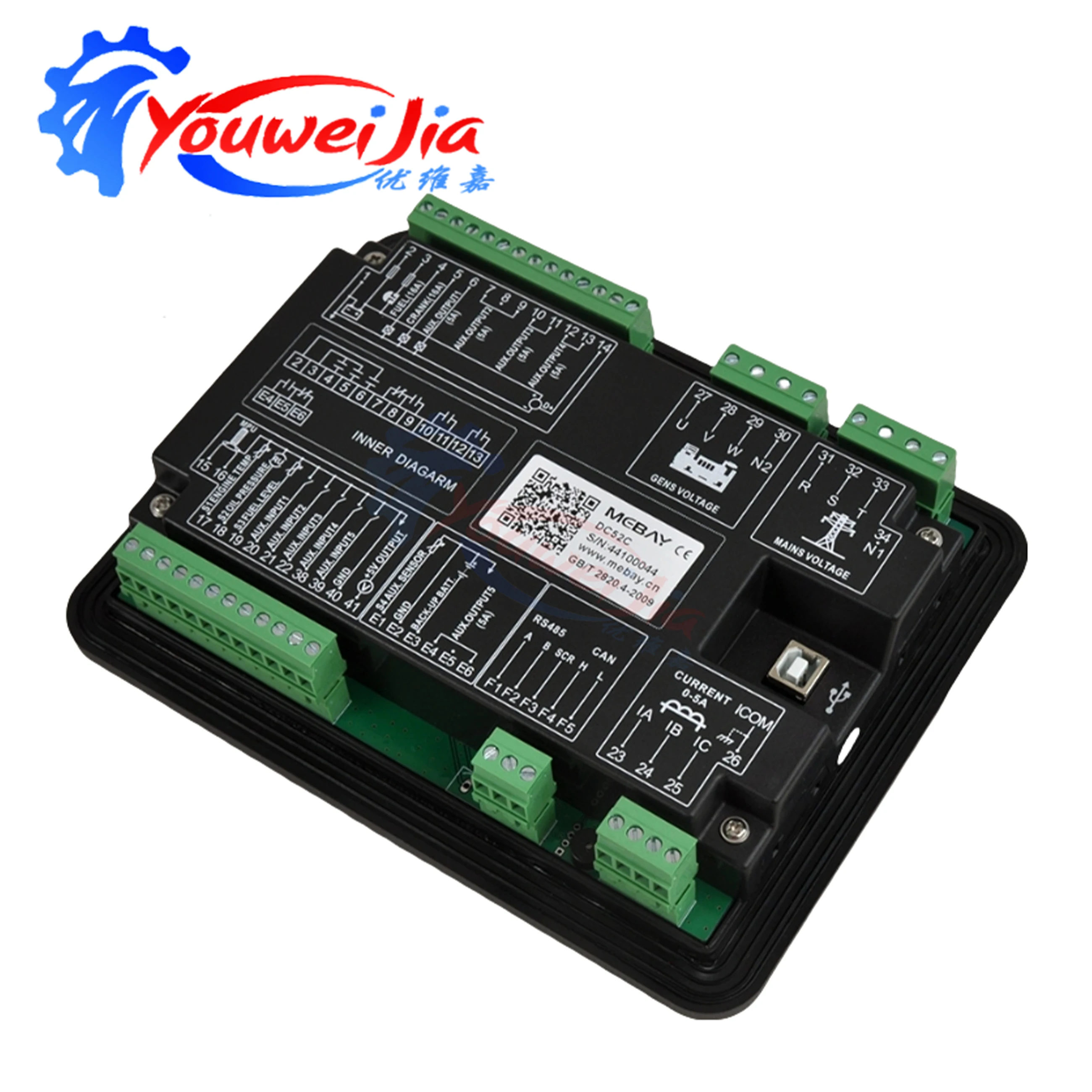 MEBAY DC52C Original Genset Generator Controller with Mains Monitoring AMF 4G Cloud Parameter Setting for Xeon Kit
MEBAY DC52C Original Genset Generator Controller with Mains Monitoring AMF 4G Cloud Parameter Setting for Xeon Kit