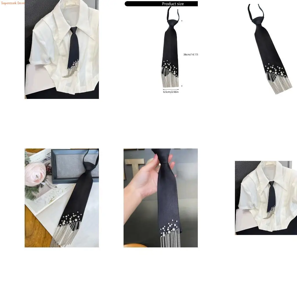 Q5We без усилий носить черный шелковый галстук с мерцающим имитационным украшением жемчужина
Q5We без усилий носить черный шелковый галстук с мерцающим имитационным украшением жемчужина