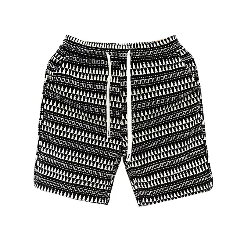 Fashion Elastic Pockets Printed Geometric Casual Shorts Men's Clothing Summer New Loose High Waist Straight Beach Shorts
Fashion Elastic Pockets Printed Geometric Casual Shorts Men's Clothing Summer New Loose High Waist Straight Beach Shorts