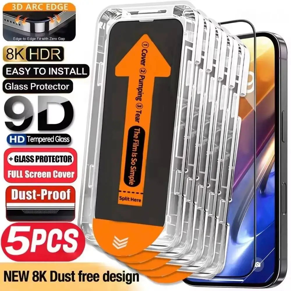 Dust Free Easy Installation Screen Protector For Iphone 17 15 16 11 14 Pro Max Air 16E 7 8 Plus XR XS SE 12 13 Mini Glass
Dust Free Easy Installation Screen Protector For Iphone 17 15 16 11 14 Pro Max Air 16E 7 8 Plus XR XS SE 12 13 Mini Glass