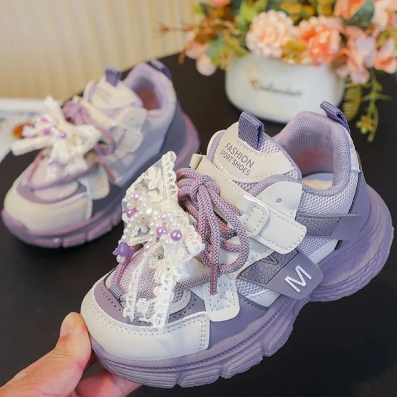 Korean Style Children's Sport Shoes Luxury Colorful Pearl Teenager Kid's Sneakers Anti-slippery Girl's Running Footwear
Korean Style Children's Sport Shoes Luxury Colorful Pearl Teenager Kid's Sneakers Anti-slippery Girl's Running Footwear