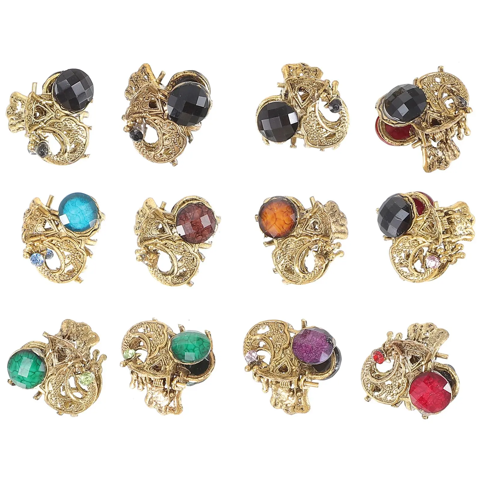 12 Pcs Claw Clip Hair Accessories Crystal Decorative Barrettes Wedding Party PromVintage Headwear Styling Tools
12 Pcs Claw Clip Hair Accessories Crystal Decorative Barrettes Wedding Party PromVintage Headwear Styling Tools