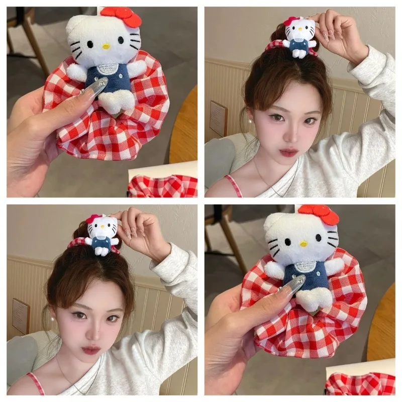 Sanrio Hello Kitty New Kt Doll Hair Ring Plaid Fabric Large Intestine Ring Head Rope Personality Korean Hair Rope Headdress
Sanrio Hello Kitty New Kt Doll Hair Ring Plaid Fabric Large Intestine Ring Head Rope Personality Korean Hair Rope Headdress