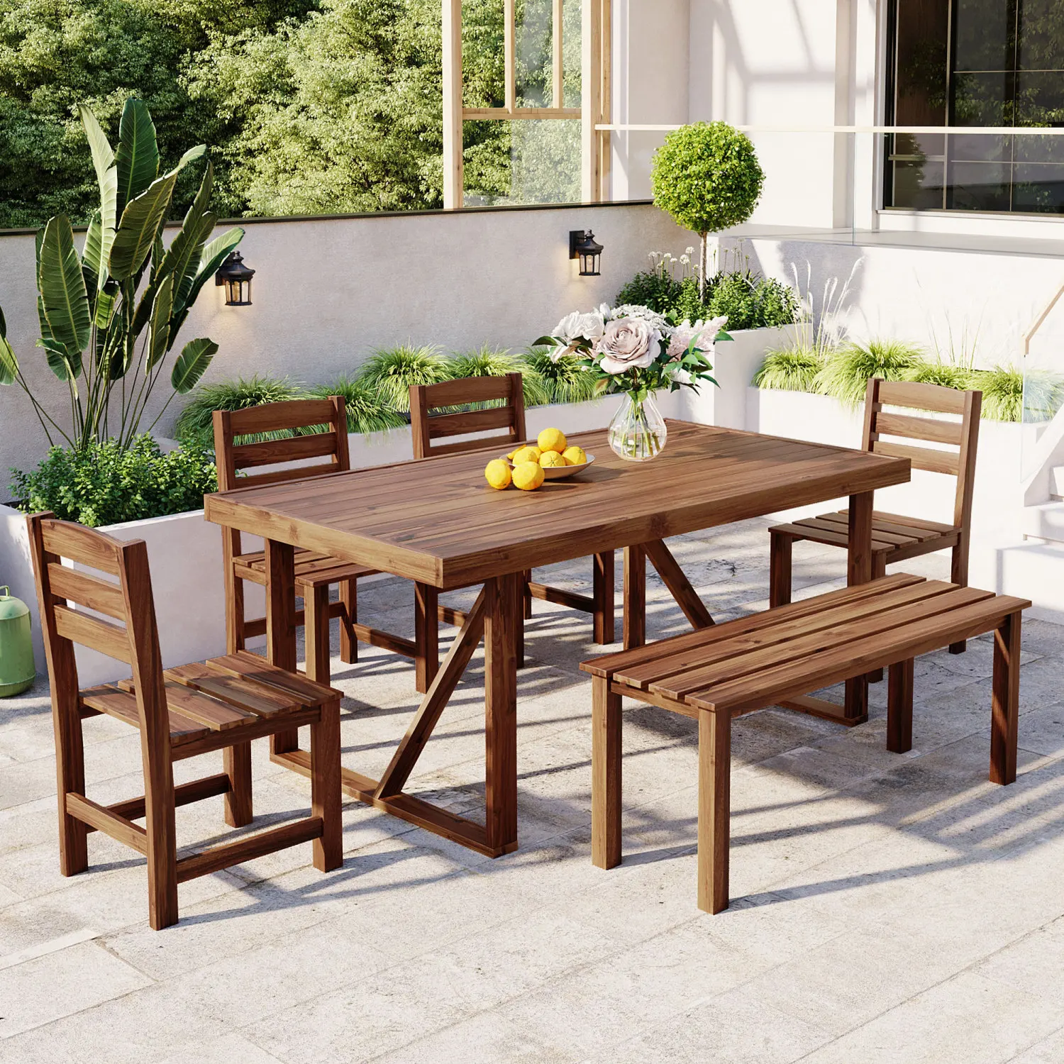 U_Style High-quality Acacia Wood Outdoor Table and Chair Set, Suitable for Patio, Balcony, Backyard
U_Style High-quality Acacia Wood Outdoor Table and Chair Set, Suitable for Patio, Balcony, Backyard