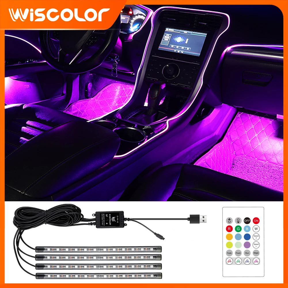 Светодиодная лента RGBIC для подсветки салона автомобиля, USB-лампы, декоративное освещение с управлением музыкой, универсальное освещение для ног в автомобиле
Светодиодная лента RGBIC для подсветки салона автомобиля, USB-лампы, декоративное освещение с управлением музыкой, универсальное освещение для ног в автомобиле