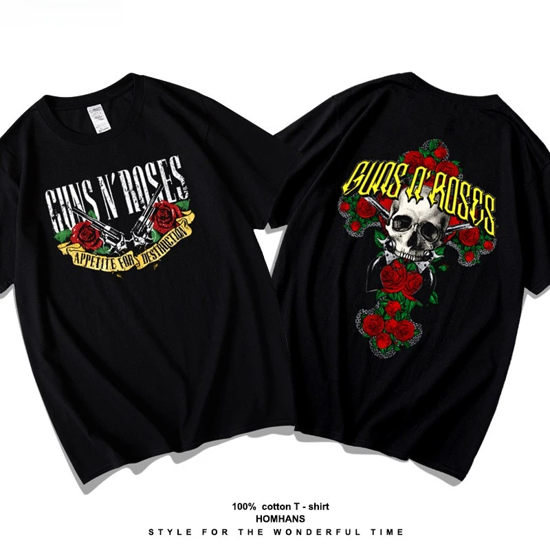 Guns & Roses Band Rock Cotton Short Sleeve T-Shirt Men's and Women's Loose Trend Fashion Cotton Short Sleeve T-Shirt Men's Tops
Guns & Roses Band Rock Cotton Short Sleeve T-Shirt Men's and Women's Loose Trend Fashion Cotton Short Sleeve T-Shirt Men's Tops