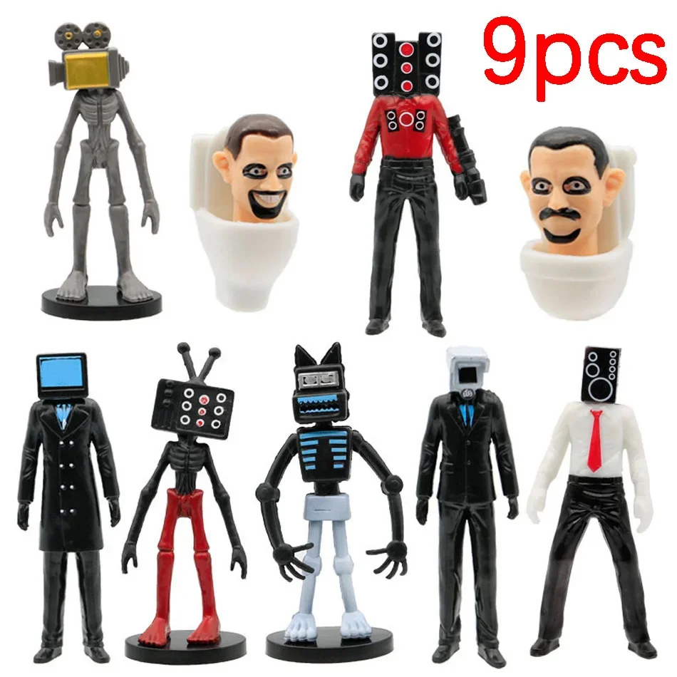 10cm Skibidi Toilet Figure Toys VS Speaker Man TV Man Camara Man Action Figures Dolls Fans Gift 6pcs/8pcs/9pcs/12pcs/Set
10cm Skibidi Toilet Figure Toys VS Speaker Man TV Man Camara Man Action Figures Dolls Fans Gift 6pcs/8pcs/9pcs/12pcs/Set